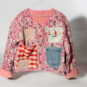 CRAM quilted jacket with patches
